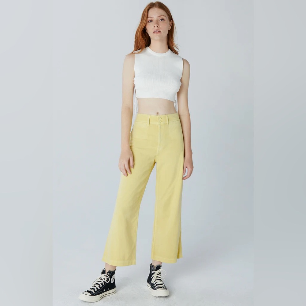 Anthropologie Unpublished GEMMA High-Rise Mod Sailor Crop Pants NWT Women’s Sz31